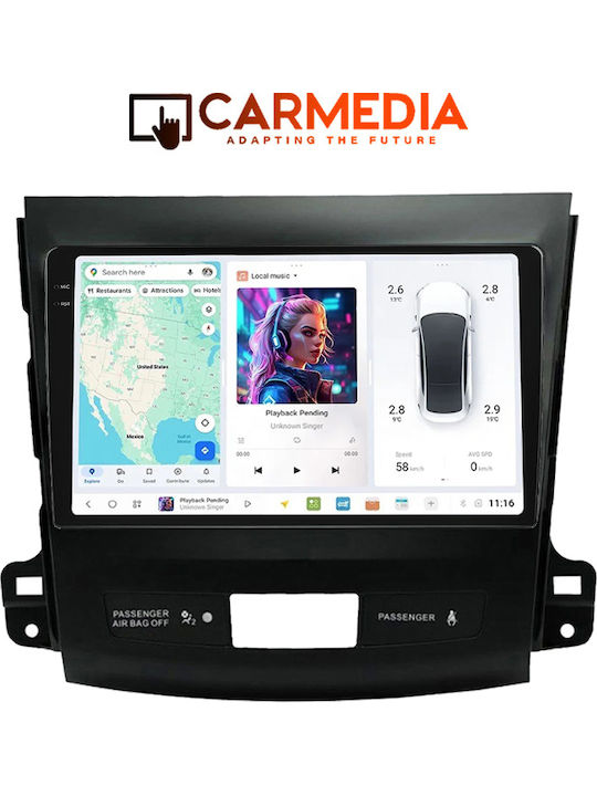 Carmedia Автомобилна Аудио Система (Блутут/USB/WiFi/GPS/Apple-Carplay/Android-Auto) с Тъчскрийн 9.5"
