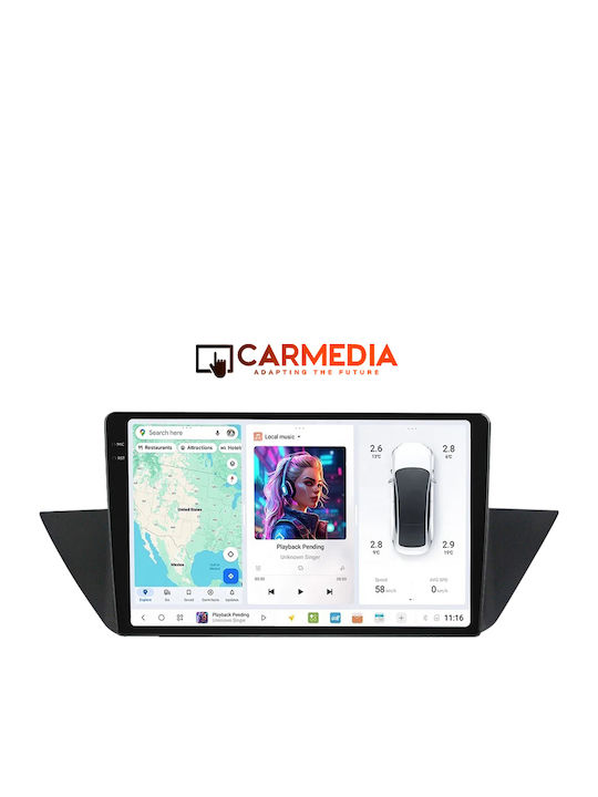 Carmedia Car Audio System for BMW X1 (E84) / X1 2009-2015 (Bluetooth/USB/AUX/WiFi/GPS/Apple-Carplay/Android-Auto) with Touch Screen 10.36"