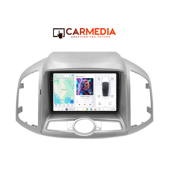 Carmedia Auto-Audiosystem für Chevrolet Captiva 2012 (Bluetooth/USB/AUX/WiFi/GPS/Apple-Carplay/Android-Auto) mit Touchscreen 9.5"