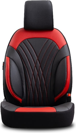 Auto Gs Σετ Καλύμματα Αυτοκινήτου 11τμχ Δερματίνη Design Μαύρα