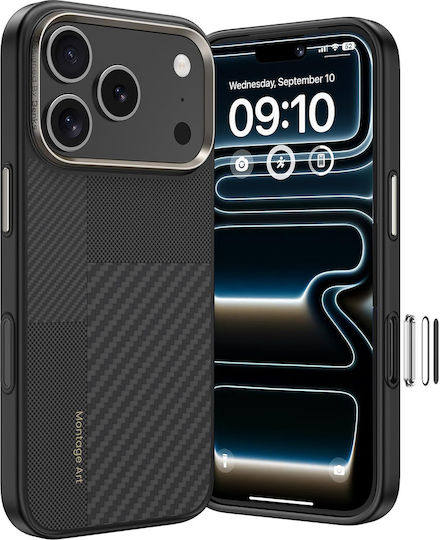 Benks Montage Magnetic Armor Air Kevlar Case Metal Frame 600d+1500d Mb69 iPhone 17 Pro Black