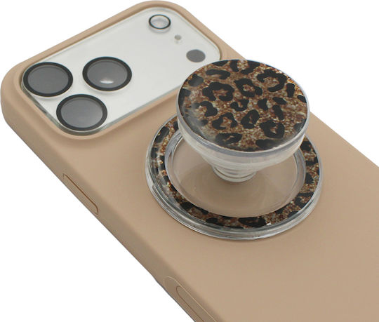 Pop Socket Magnetic Brown Leopard