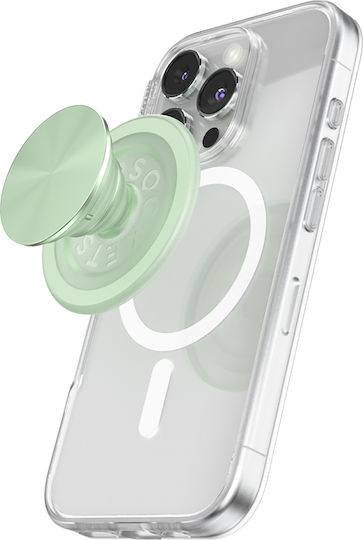 Popsockets Popgrip Rotund Magsafe Include Inel Adaptor Magsafe Bază Extensibilă Prindere Cu Vârf Interșanjabil Carcase Smartphone Aluminiu Honeydew