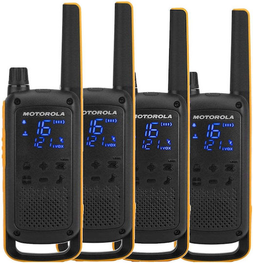 Motorola Talkabout T82 Extreme Transmițător Wireless PMR 0.5W cu Ecran Monocrom Set 4buc