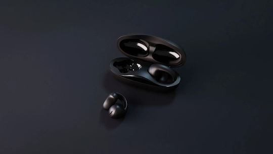 Happy Plugs Clip In-ear Bluetooth Handsfree Earphones with Charging Case Black