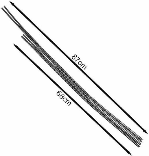 Maxeed Αυτοκόλλητα Χρωμίου Διακοσμητικά Trim Carbon Πόρτας Αυτοκινήτου 4τμχ