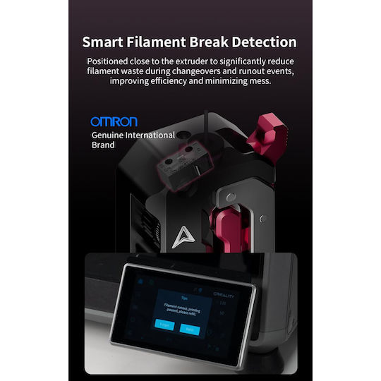 Kit Extruder Imprimantă 3D Creality Dxc K1/k1 Max/k1c – Oficial Phaetus Runice Rnc Acoperire Detectare Inteligentă a Rupturii Filamentului Compatibil Pla Abs Tpu Cf Plug & Play Cu Dublă Roată Dințată