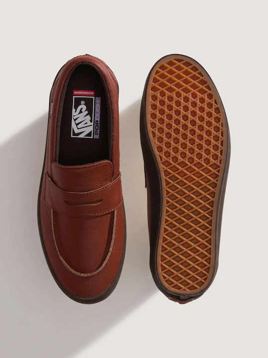 Men's Moccasins in Orange Colour