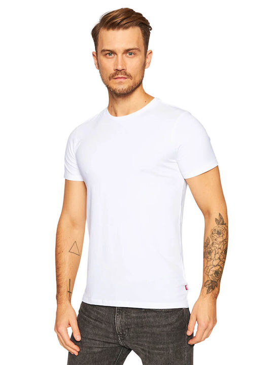 Men's Short Sleeve Undershirts White 2Pack