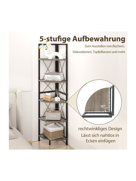 Ecke Bibliothek Braun 35.5x35.5x159.5cm