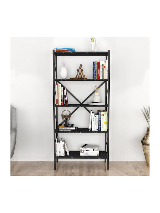 Bibliothek Colmar Schwarz 66x34x160cm