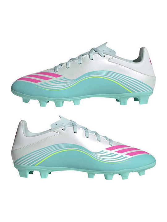 adidas F50 Messi Club Football Shoes with Cleats FG/MG White
