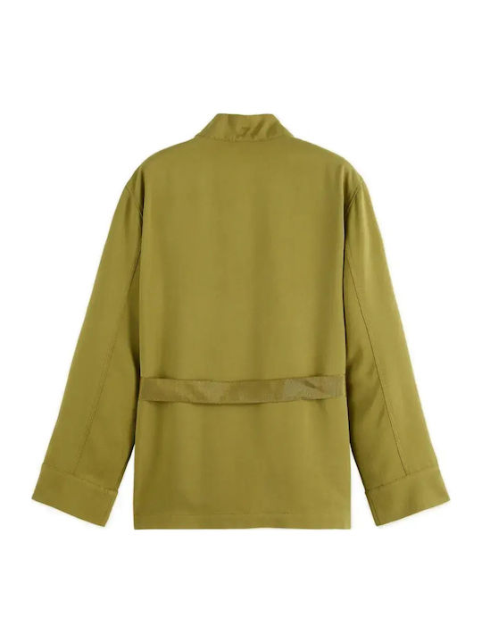 Scotch & Soda Belted Γυναικείο Σακάκι Green Moss Scotch & Soda Belted Γυναικείο Σακάκι Green Moss