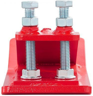 Vevor Tractor Bucket Protector 2pcs Heavy Duty Steel Bucket Edge Protectors Edge Tamer Anti-skid Device Double Hexagon Lock Nuts Bolts Snow Leave Removal & Spreading Gravel Red