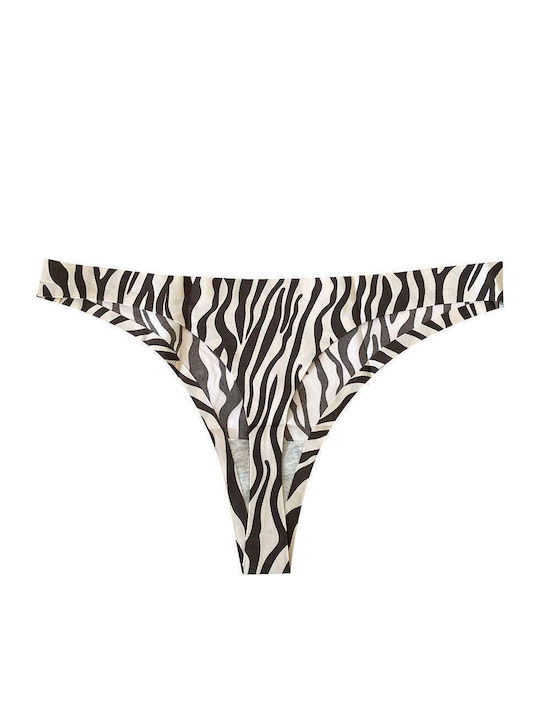 Damen-Slips Mehrfarbig Zebra