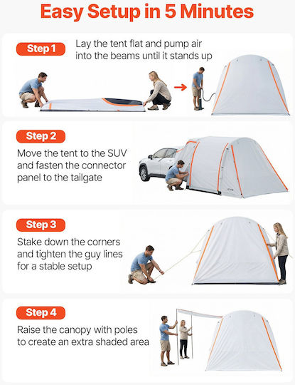 Vevor Camping Tent Car 3 Seasons 244x204cm
