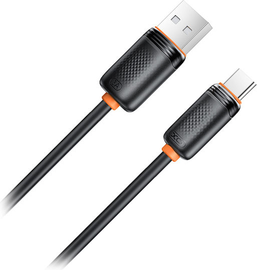 XO USB 2.0 Кабел USB-C Мъжки - USB-A 15W PD Черен 1m 16.005.0397