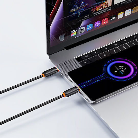 XO Cablu USB 2.0 USB-C Masculin - USB-C 60W PD Negru 1m 16.005.0405