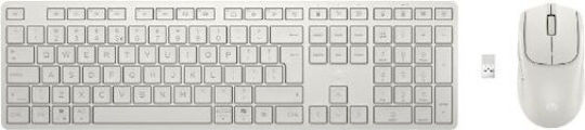 HP 490C Wireless Bluetooth Keyboard & Mouse Set Greek White