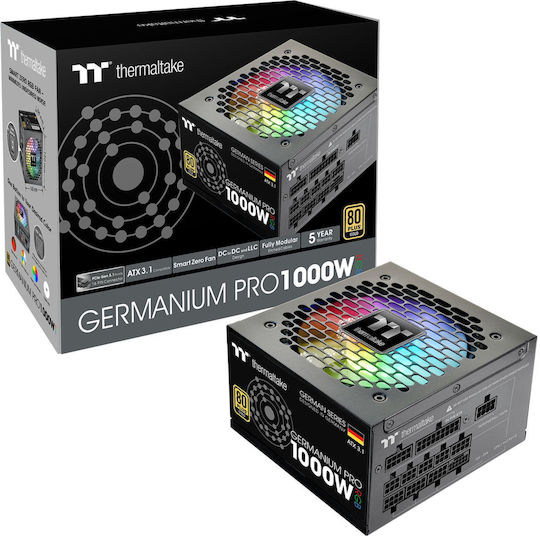 Thermaltake Germanium Pro RGB 1000W Μαύρο Τροφοδοτικό Υπολογιστή Full Modular 80 Plus Gold