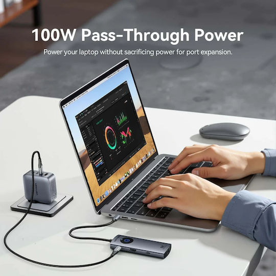 Vention USB-C Docking Station with HDMI 4K PD Ethernet Gray (TQZHB)