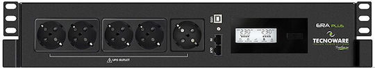 Tecnoware ERA PLUS UPS (VI) Linie-interaktiv 1200VA 840W mit 5 Schuko-Steckdosen