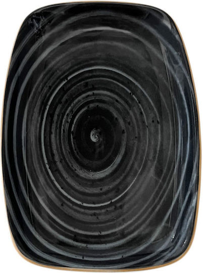 Servierplatte Aus Porzellan Schwarze 31x21cm
