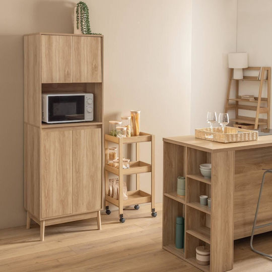 Abana Wooden Bookcase 80x30x160cm