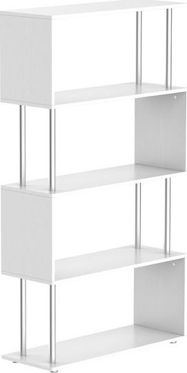 Βιβλιοθήκη Λευκή 80x30x145εκ. 02-0599