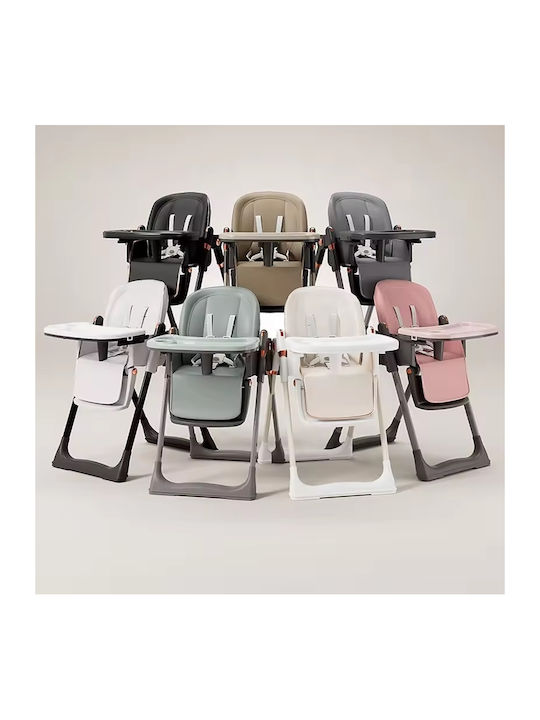 Little Mom Klappbarer Baby Hochstuhl 3 in 1 Weiß BH-8122