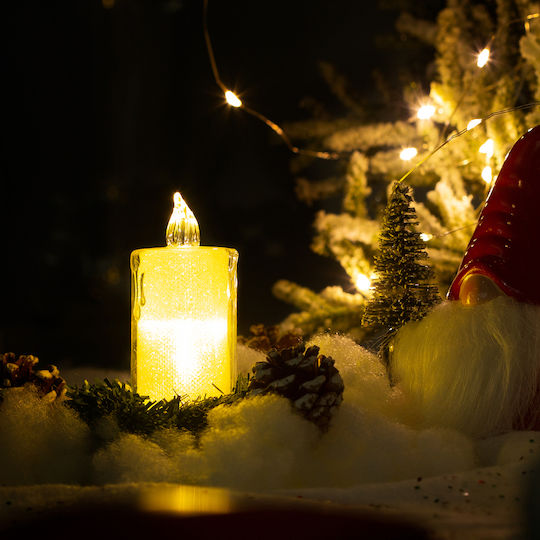 Christmas Candles & Candlesticks Plastic White Candle Led 7.5x3.6cm