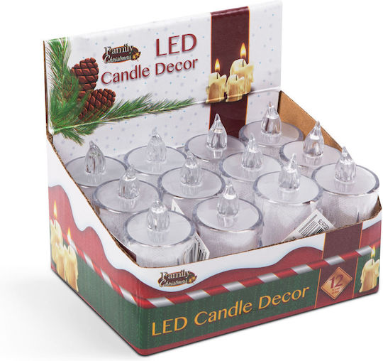 Christmas Candles & Candlesticks Plastic White Candle Led 7.5x3.6cm