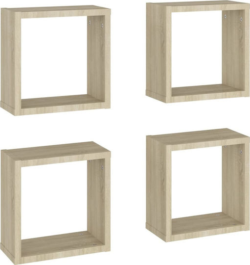 Wall Shelves (4 Pieces) 30x15x30cm Sonoma Wall Shelves (4 Pieces) 30x15x30cm Sonoma