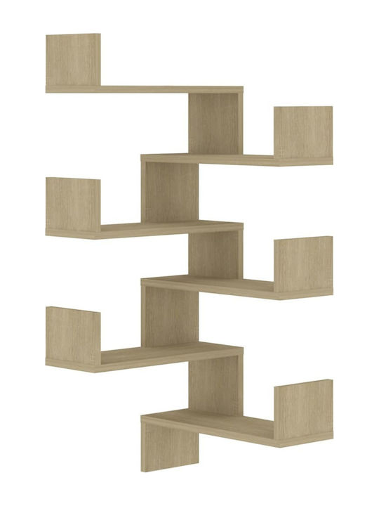 Corner Wall Shelves Sonoma Oak (2 Pieces) 40x40x50cm