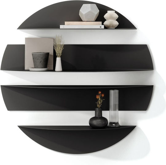 Regale Wand Solis 1018194-040 4Stück 76x19x76εκ. Black Velvet-Black Metal Regale Wand Solis 1018194-040 4Stück 76x19x76εκ. Black Velvet-Black Metal