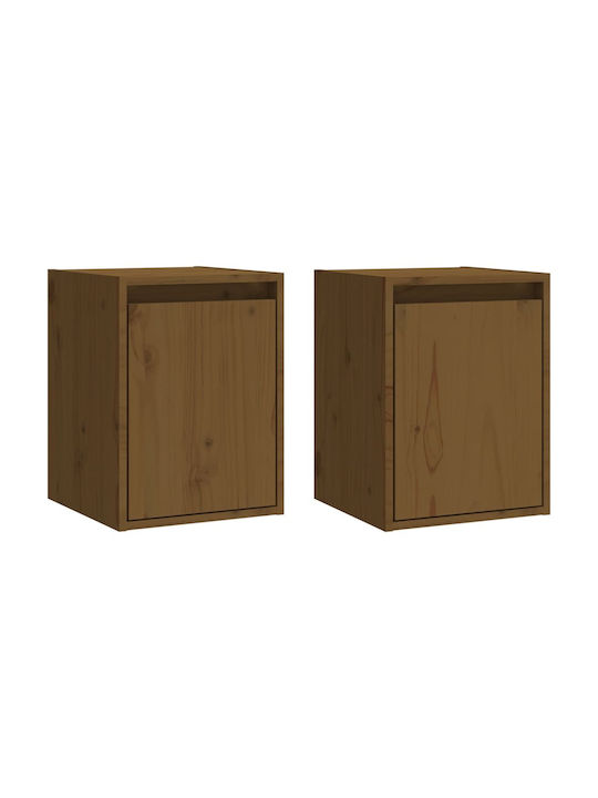 Hängendes Wohnzimmer Nischenschrank aus Massivholz Braune 30x30x40cm