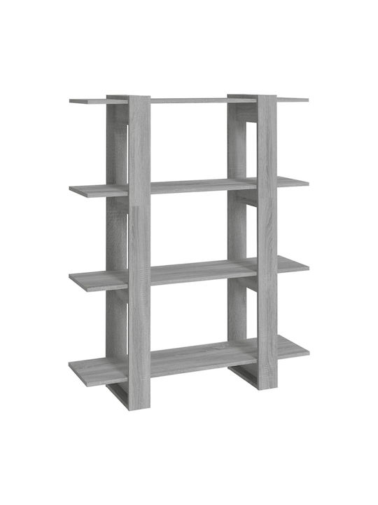 Grey Bookcase 100x30x123.5cm