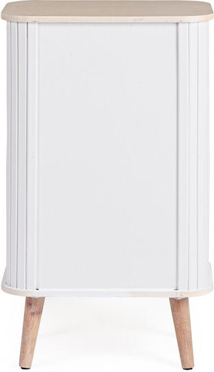 Wooden Bedroom Chest Of Drawers Vesly White 45x30x75.5cm