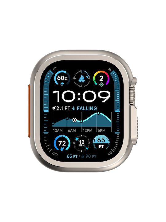 Metallic Case in Silver Color for Apple Watch Ultra 3 Ultra 2 Ultra 49mm