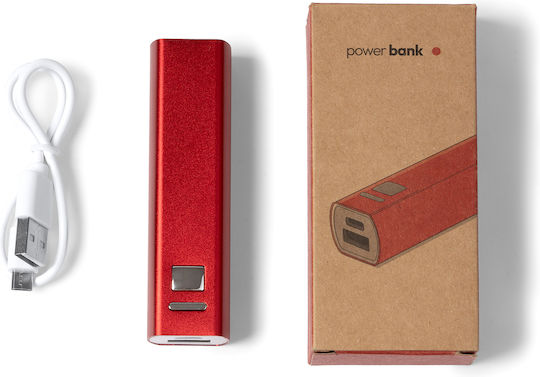 BONY Power Bank 2600mAh mit USB-A Ausgangsanschlüsse Rotes