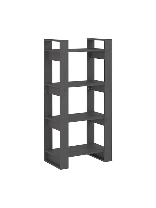 Grey Bookcase 60x35x125cm