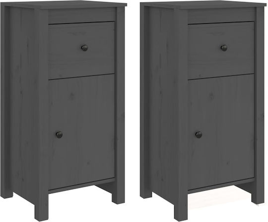 Living Room Display Cabinet Made of Solid Wood 40x35x80cm