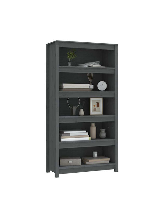 Grey Bookcase 80x35x154cm