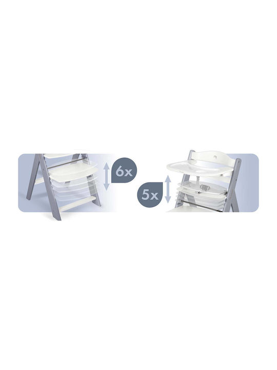 Nukido Nelo Baby Highchair with Adjustable Height White