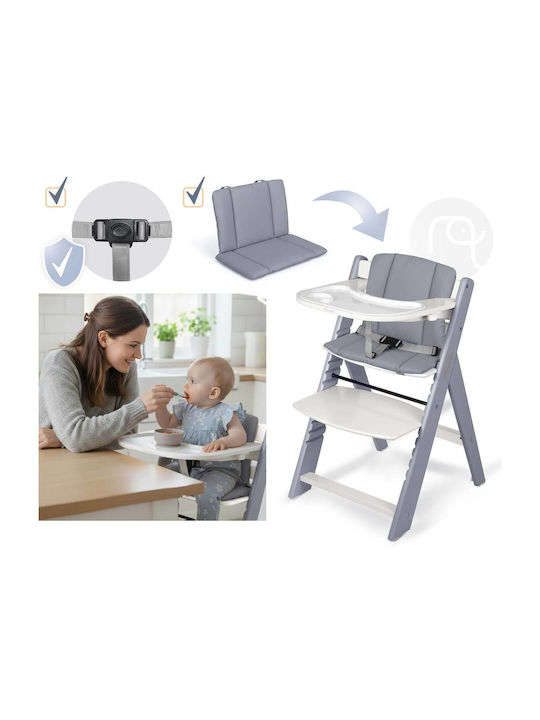 Nukido Nelo Baby Highchair with Adjustable Height White