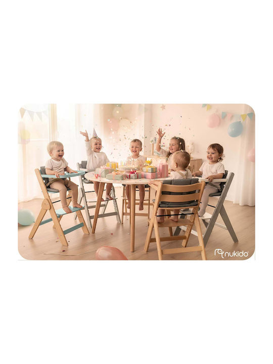 Nukido Nelo Baby Highchair with Adjustable Height White