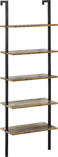 Βιβλιοθήκη Ladder Καφέ 60x30x184.5εκ. 838-111