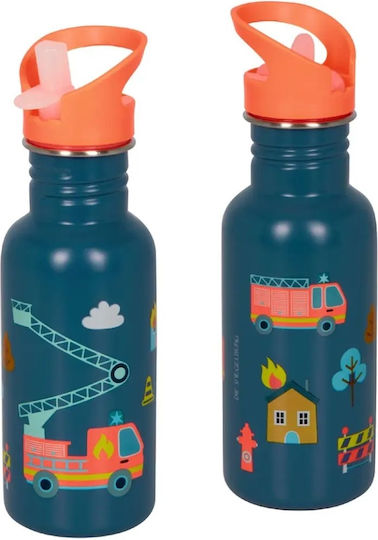 Die Spiegelburg Пожарникар Детска Бутилка За Вода Неръждаема Синя
