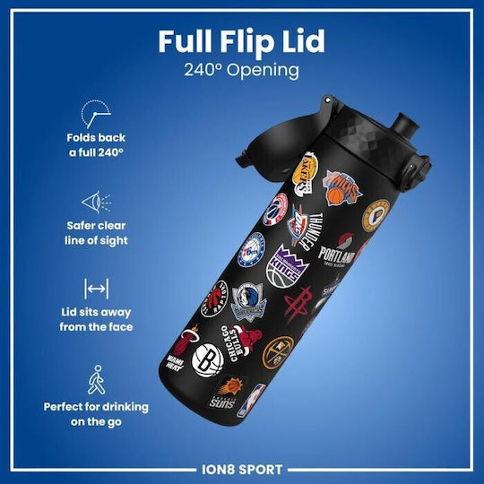 Ion8 Kids Water Bottle NBA Plastic Slim 500ml
