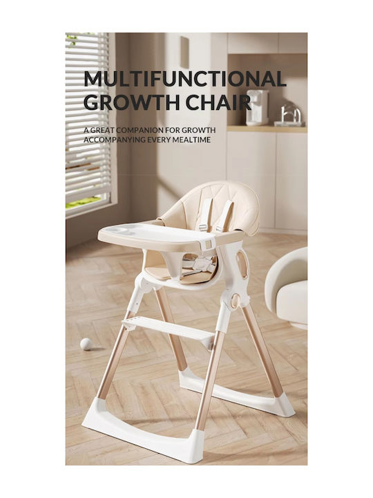 Little Mom Foldable Baby Highchair White